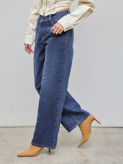 Denim High Waist Pocket Baggy Jeans