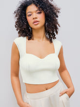 Sweetheart Solid Knitted Crop Top