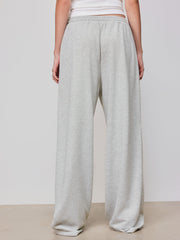 Petite Mid Rise Solid Drawstring Pocket Wide Leg Trousers