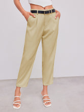 Belted High Rise Tapered Pant
