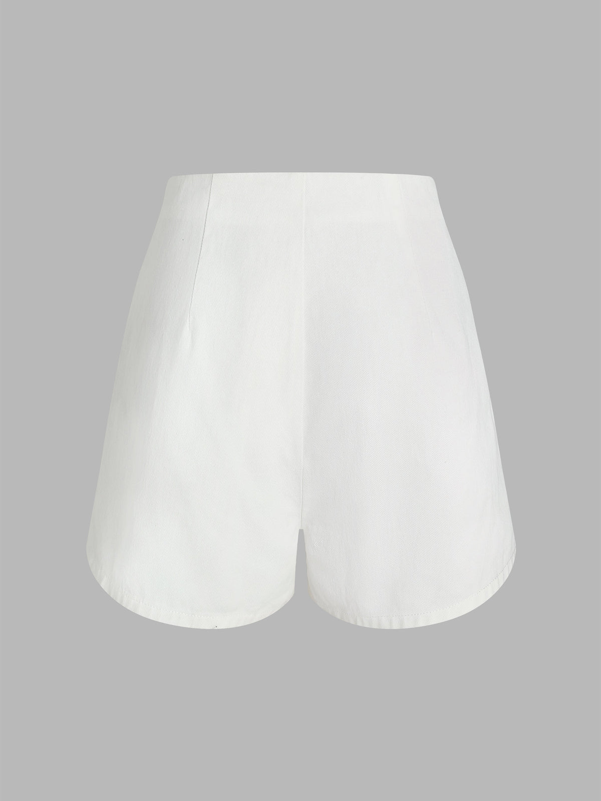 Denim Mid Waist Split Mini Skort