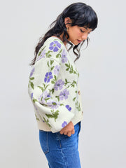 Tea In The Garden Floral Knit Cardigan