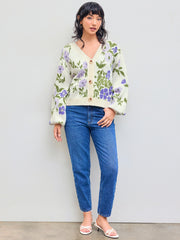 Tea In The Garden Floral Knit Cardigan