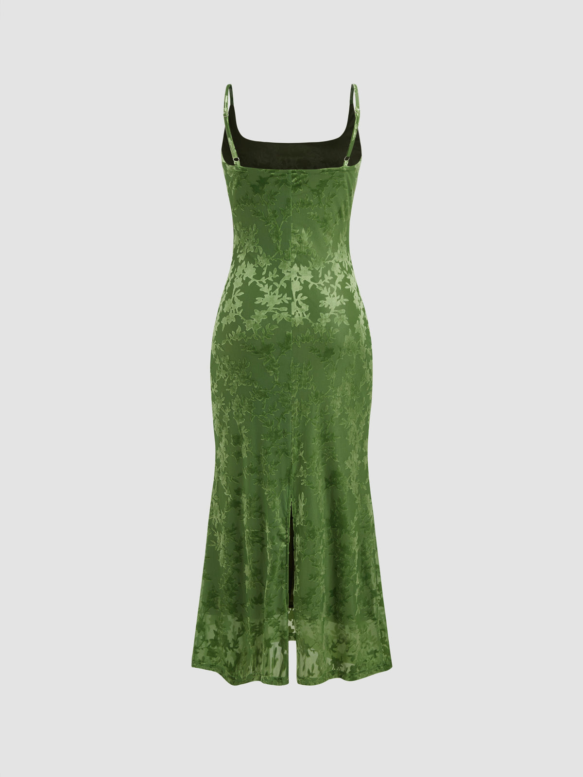 Square Neck Floral Ruched Maxi Dress