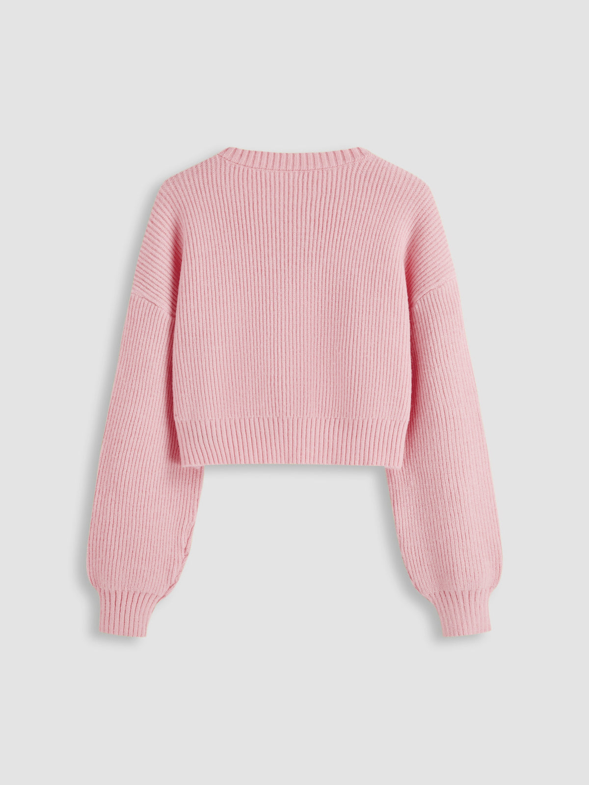 Knit Round Neck Solid Tie Front Bowknot Cardigan