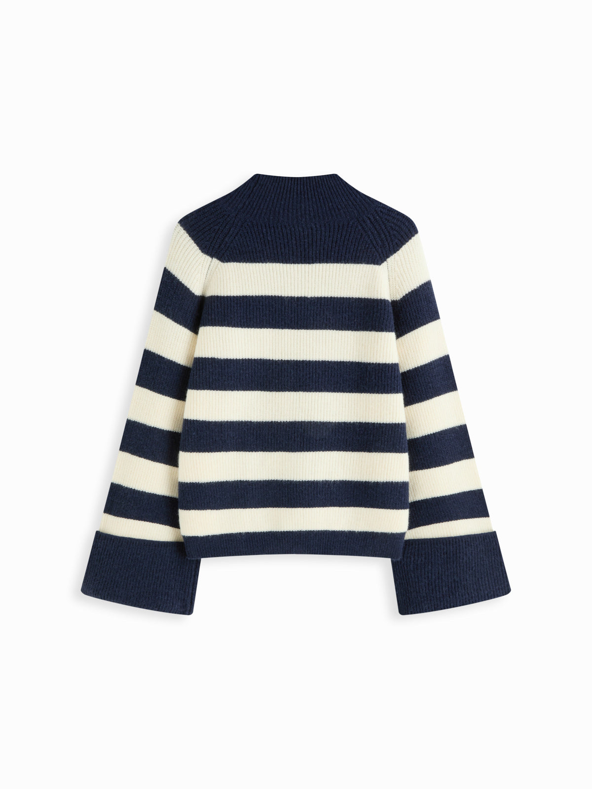 Knit Round Neck Roll Up Sweater