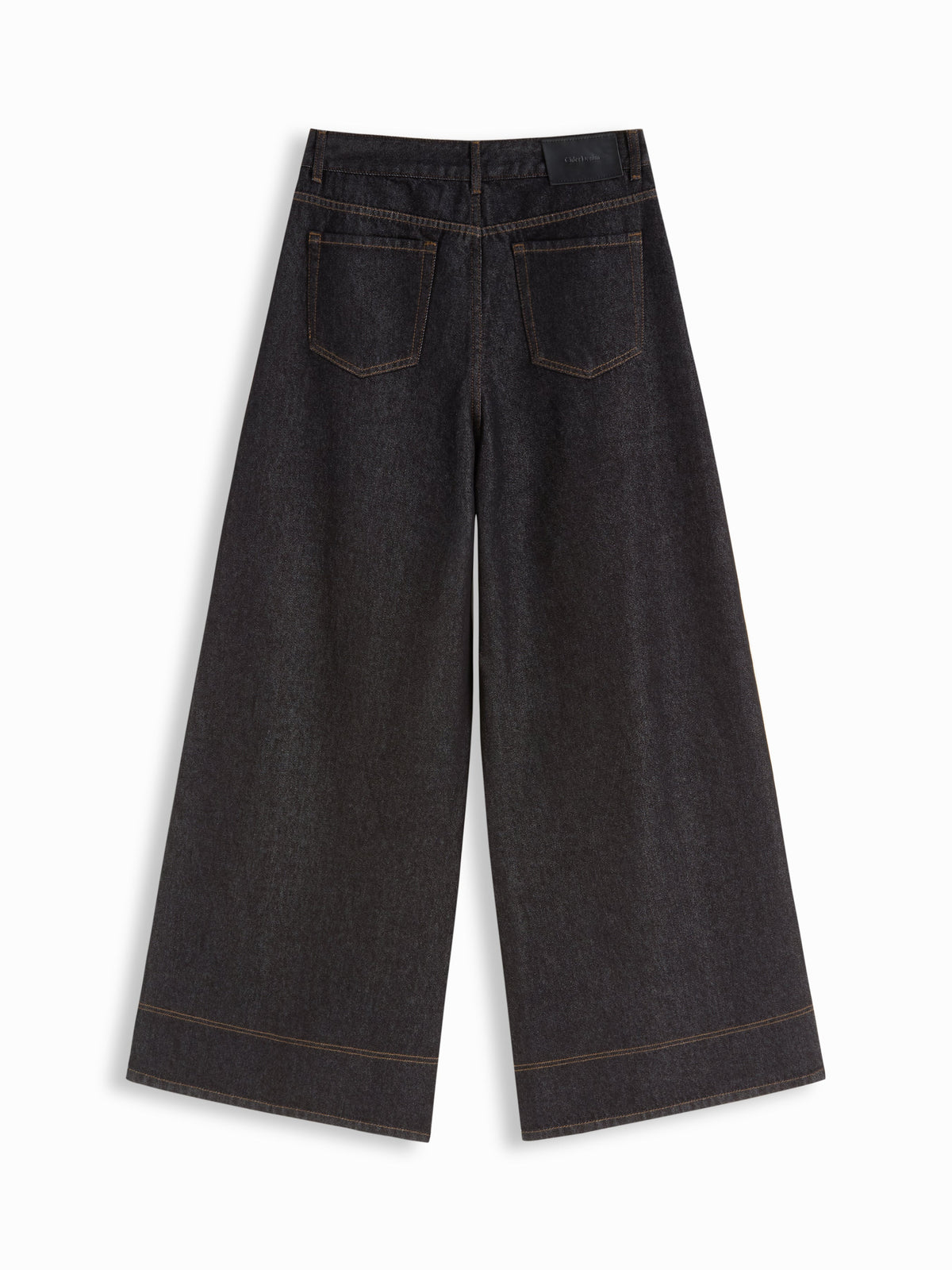 Denim Low Rise Solid Pocket Baggy Jeans